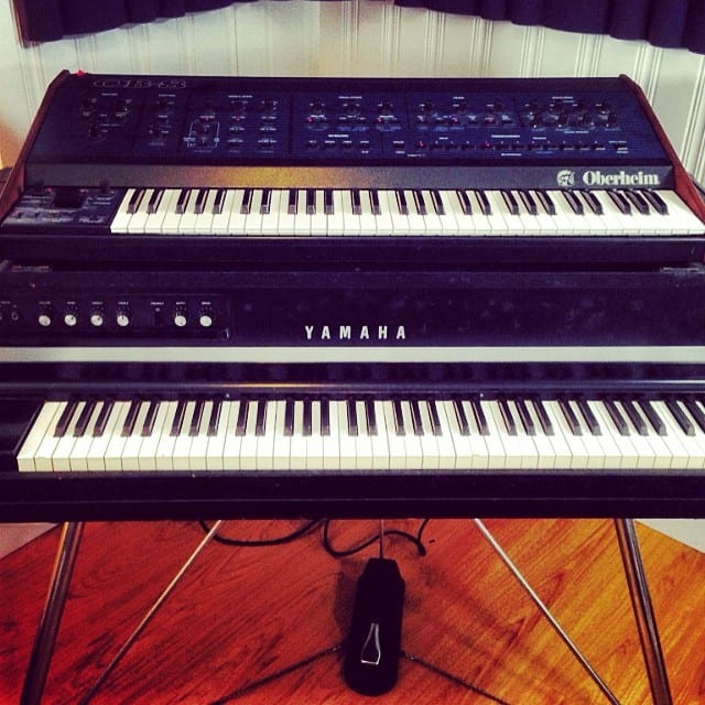 Yamaha CP-70 and Oberheim OB-8. My 80s Prince rig