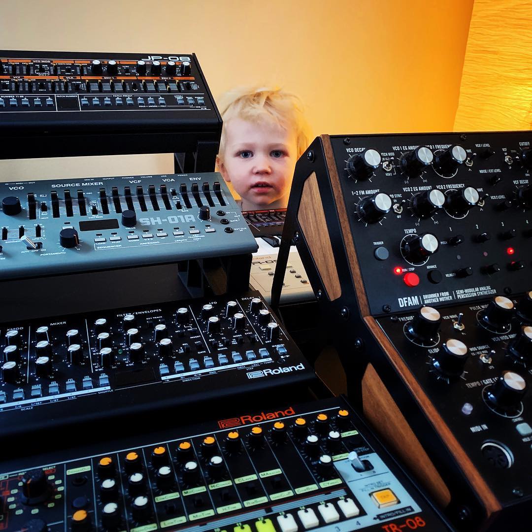 “Daddy, I’m playing in my radio station